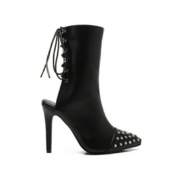 Almost GONE Lace Up Bootie Heels - Picture 5 of 5